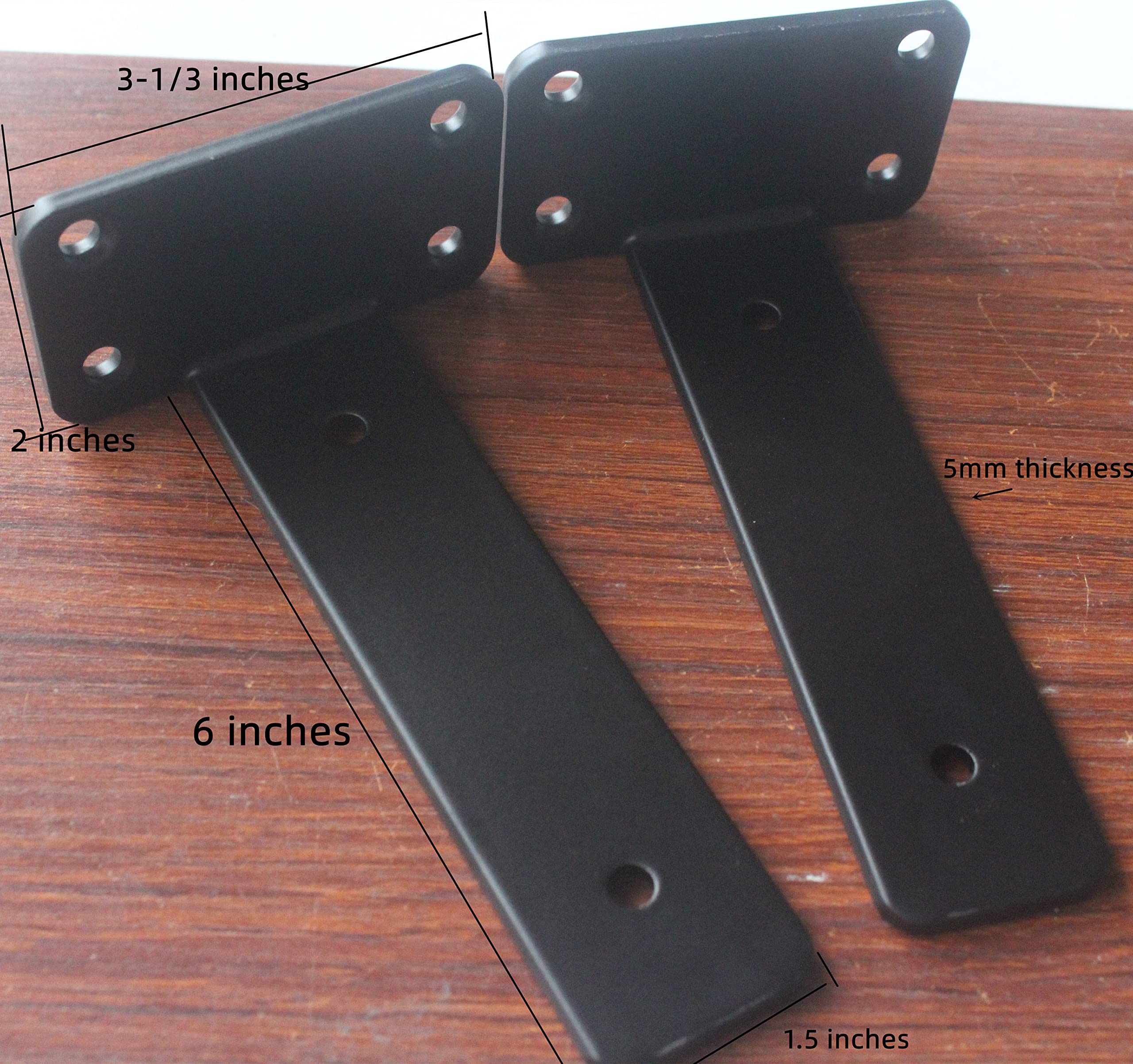 MHMYDZ 6-inch bracket on-wall installation for a sturdy floating shelf.