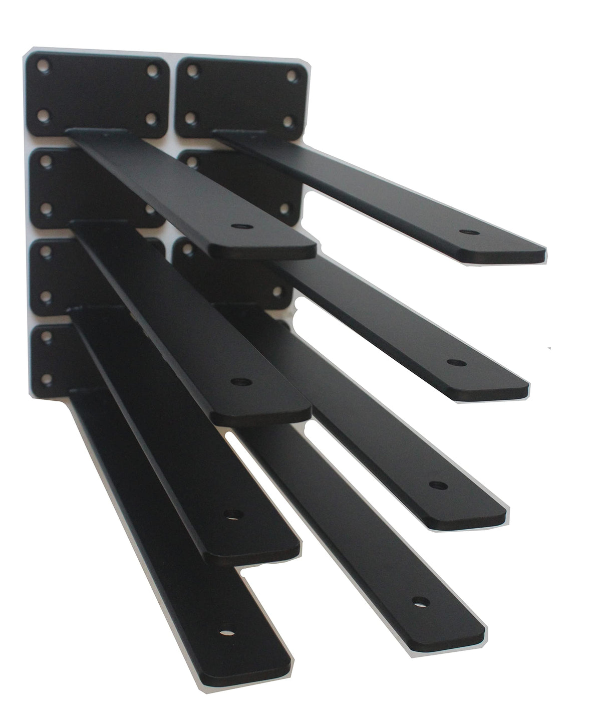MHMYDZ 8-pack 12-inch hidden L-bracket front view showing sturdy shelf support