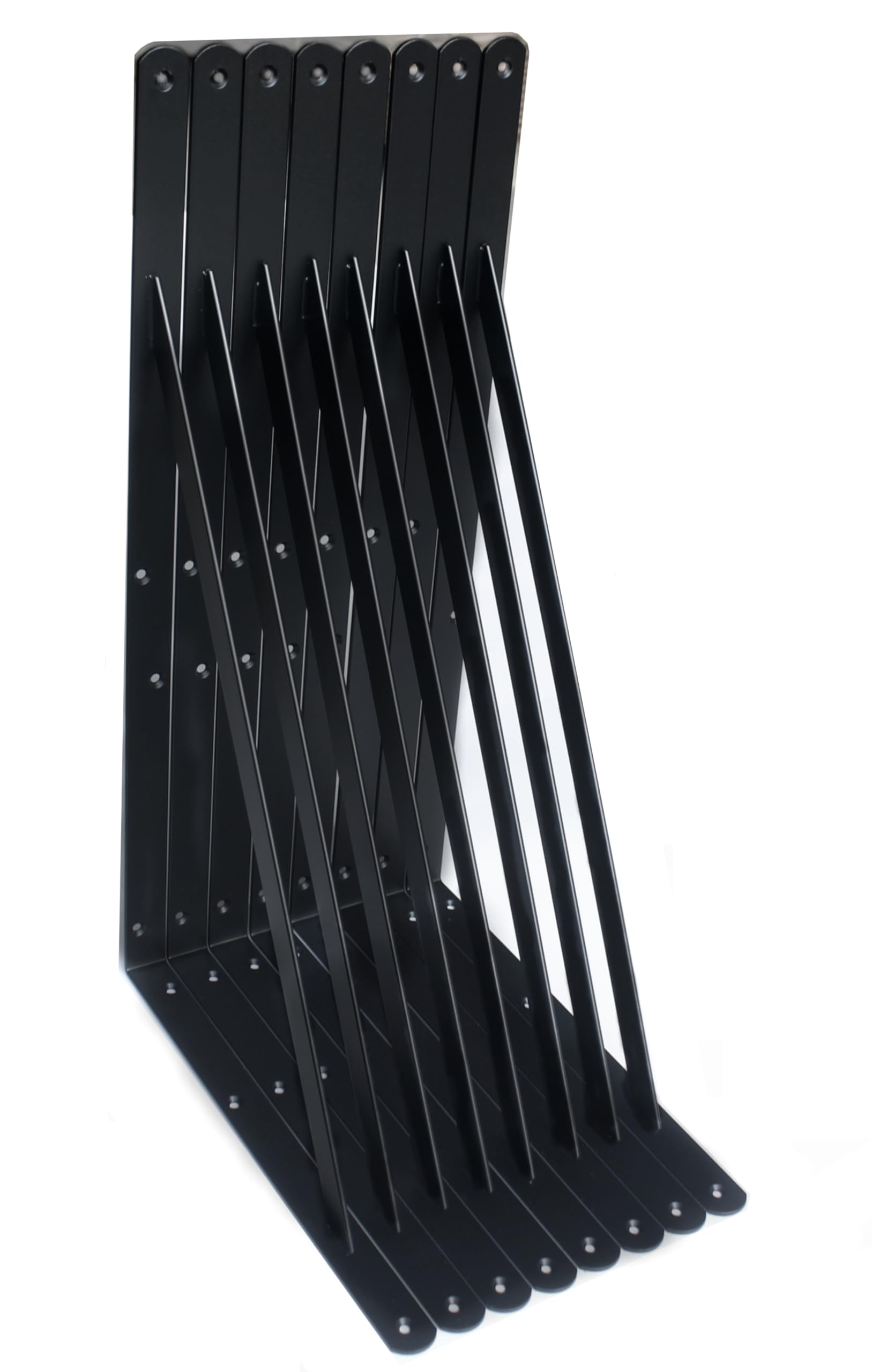MHMYDZ 8 pack brackets closeup showing sturdy steel construction for heavy shelves