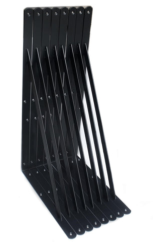 MHMYDZ 8 pack brackets closeup showing sturdy steel construction for heavy shelves