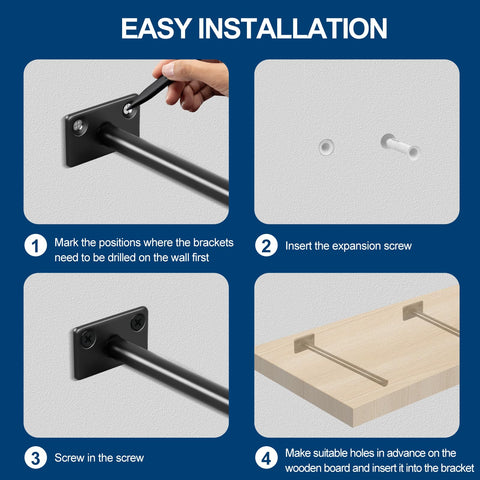 MHMYDZ installation guide step for kitchen and bathroom shelves.