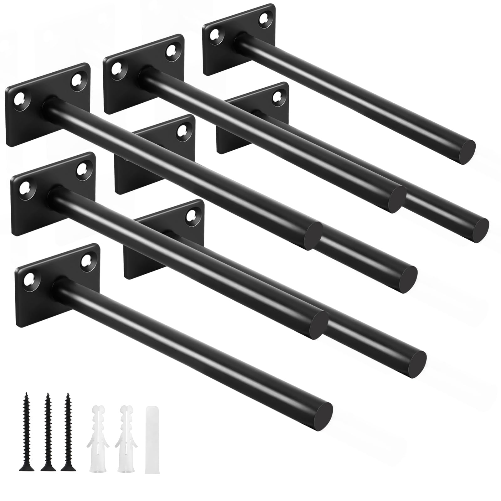 MHMYDZ floating bracket 8-pack provides strong, discreet support for sturdy shelves.