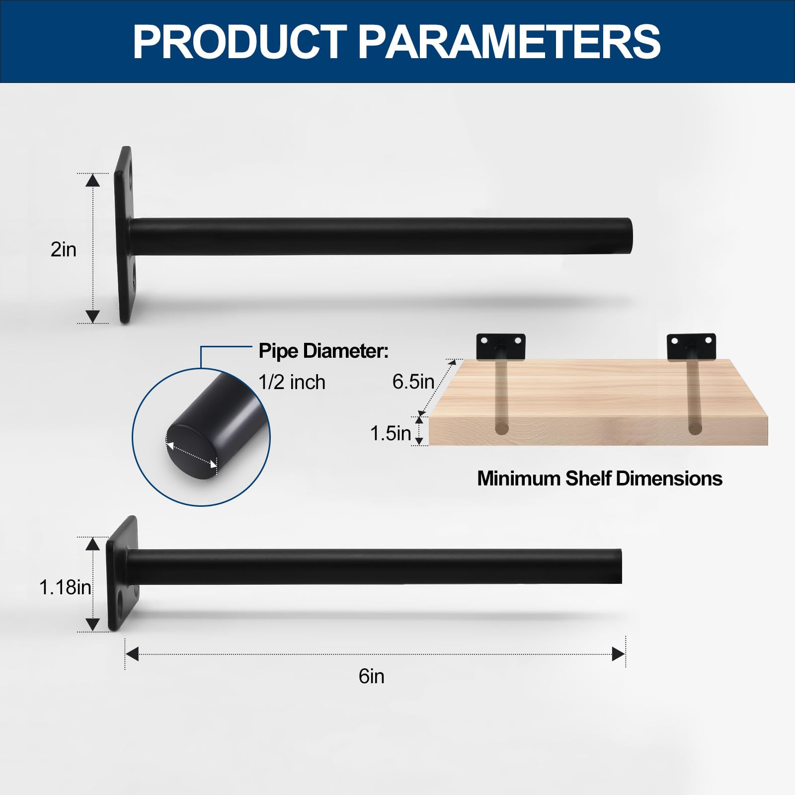 MHMYDZ hidden bracket inside shelf creates a seamless floating display.