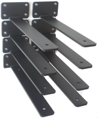 MHMYDZ hidden L-bracket 10in for sturdy shelf support in rustic spaces.