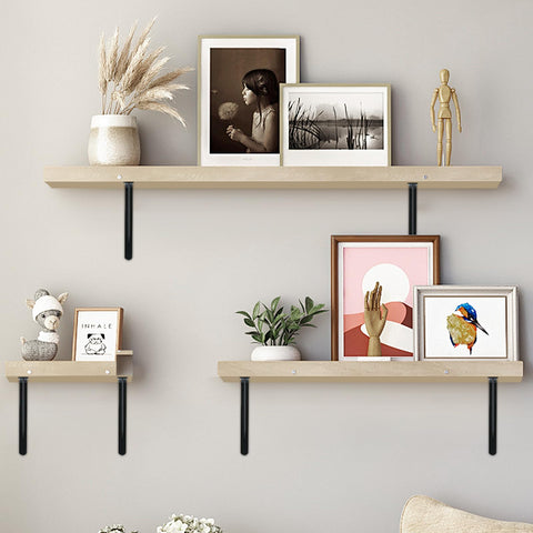 MHMYDZ kitchen shelf setup with sturdy brackets supporting a pantry shelf