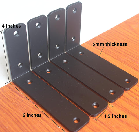 MHMYDZ metal bracket with black finish adds rustic durability