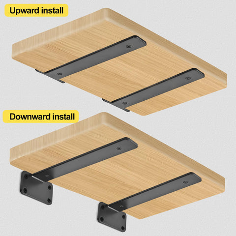 MHMYDZ rustic industrial bracket 10in anchors shelves securely.