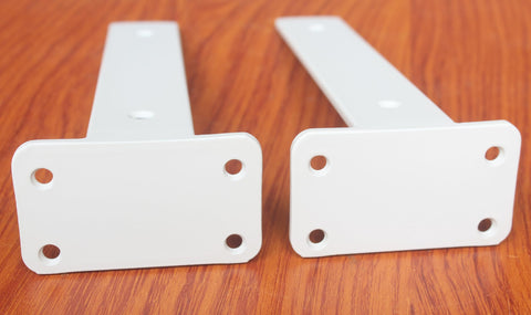MHMYDZ white L-bracket package includes screws for quick installation