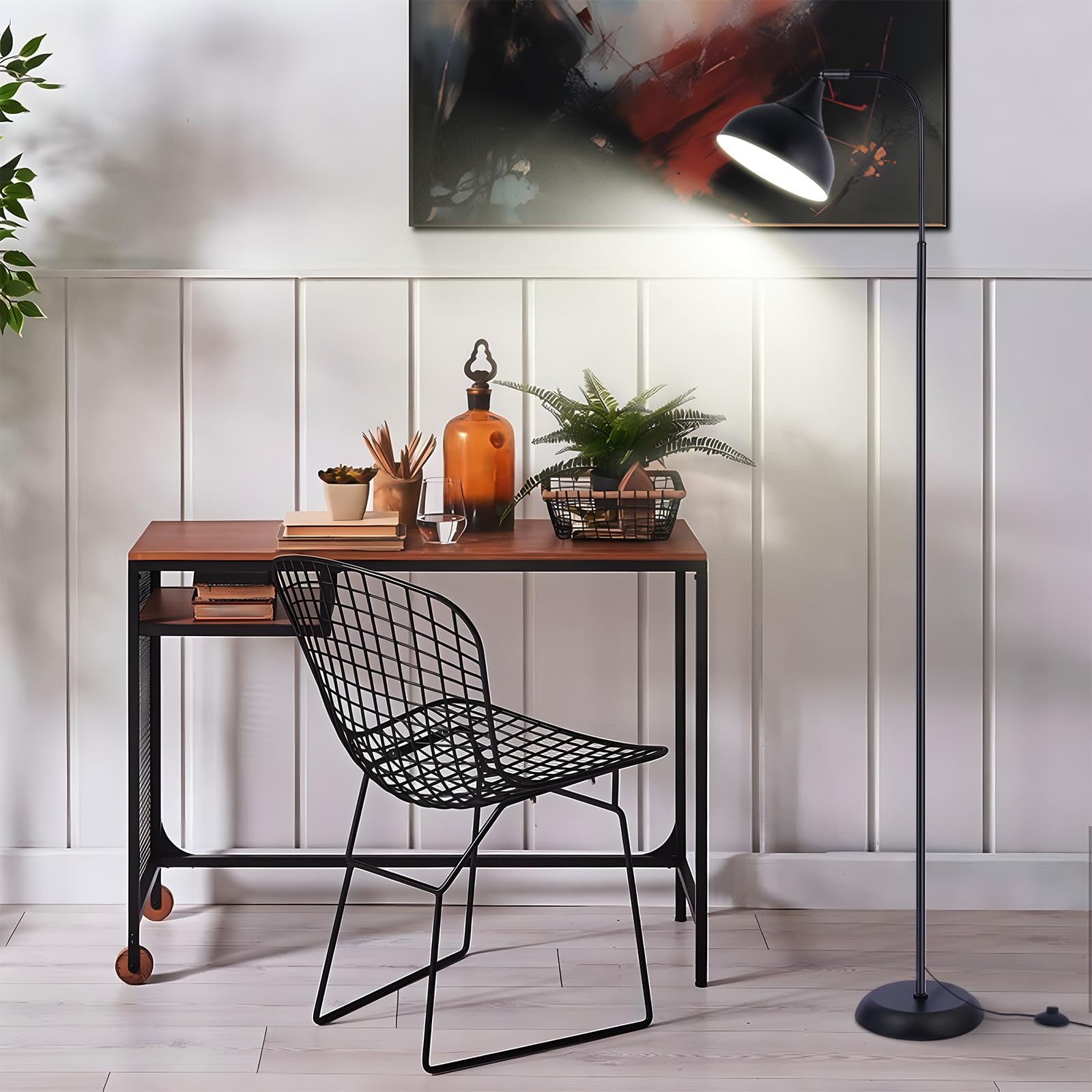 MHYFYH easy assembly process shown for the floor lamp