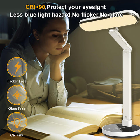 Miady LED desk lamp auto-off timer for timed lighting sessions.