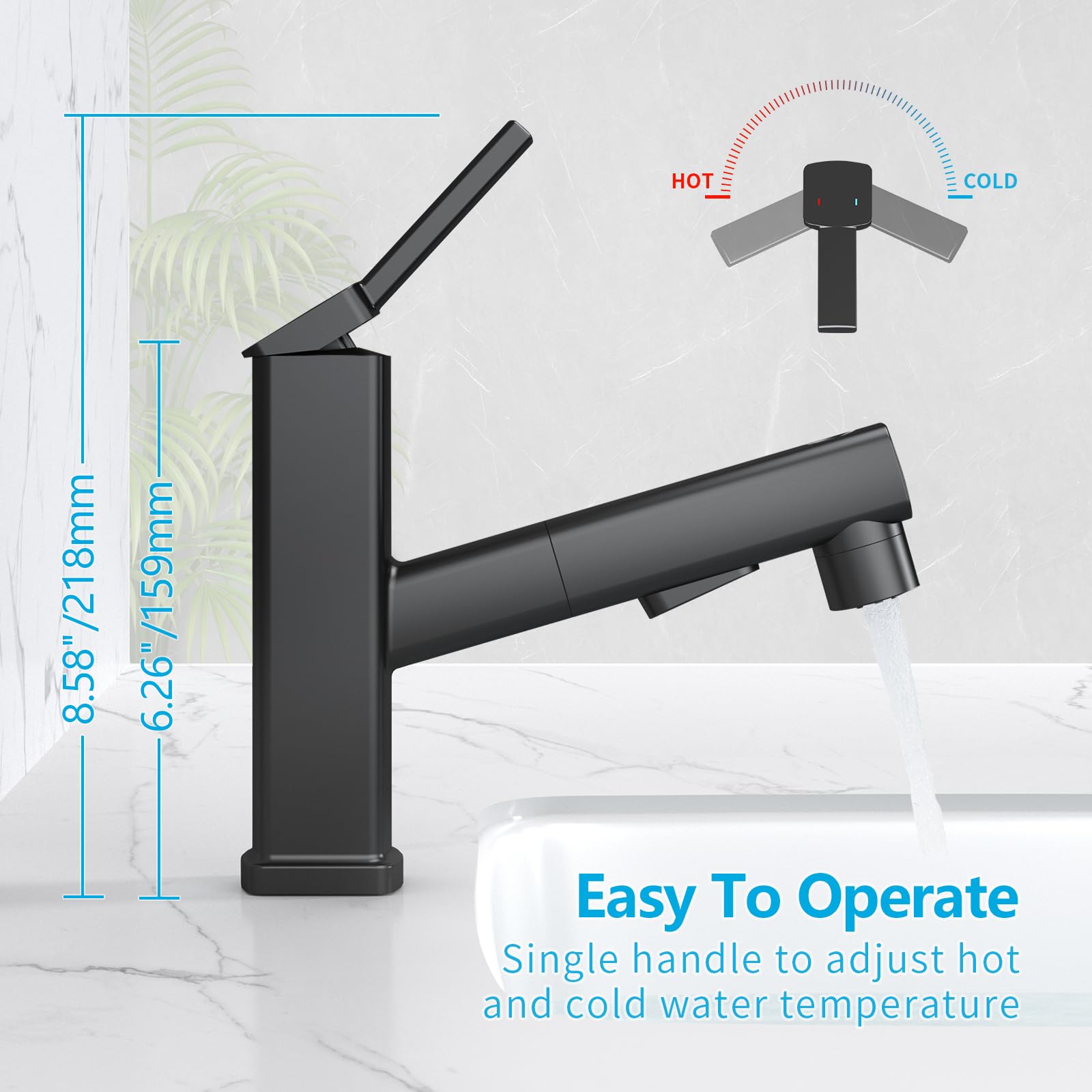 MIAOHUI single-handle faucet with ceramic cartridge for smooth control