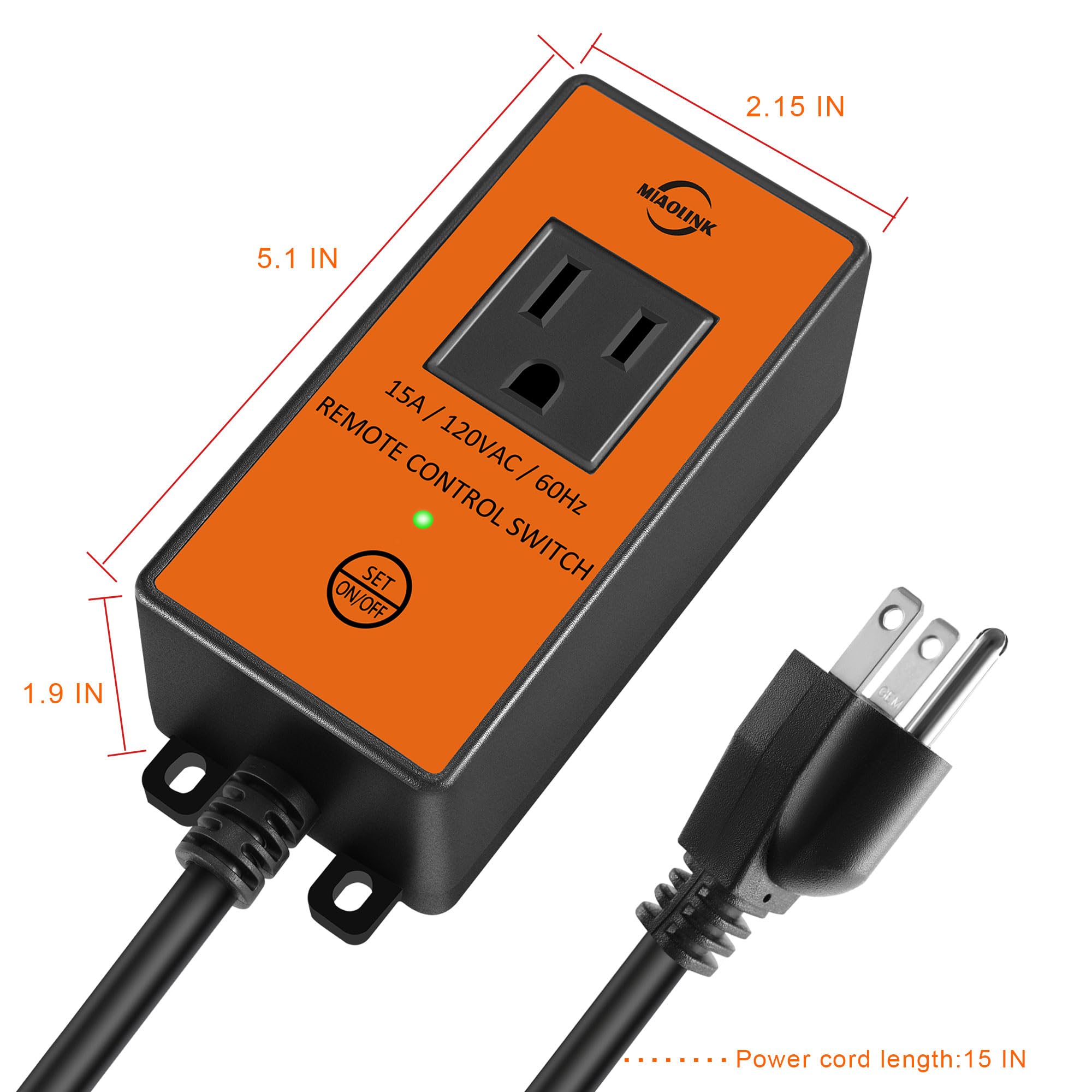 MIAOLINK remote signal reaches up to 50 meters through walls.