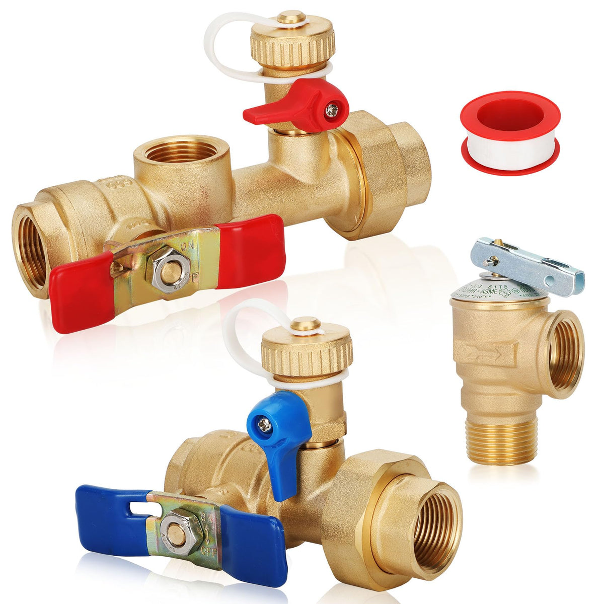 Micnce 3/4in tankless valve kit hot isolation valve for easy maintenance.