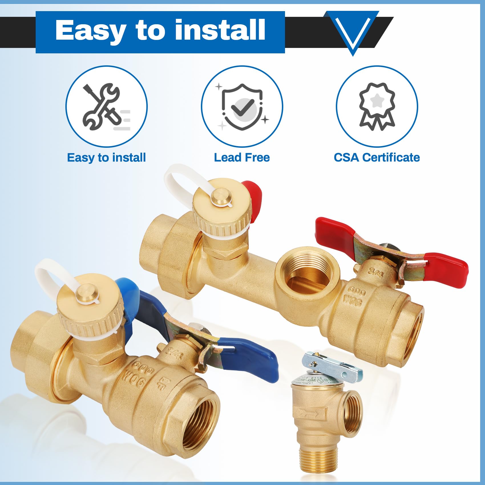 Micnce full-port brass body valve for high flow and reliability.