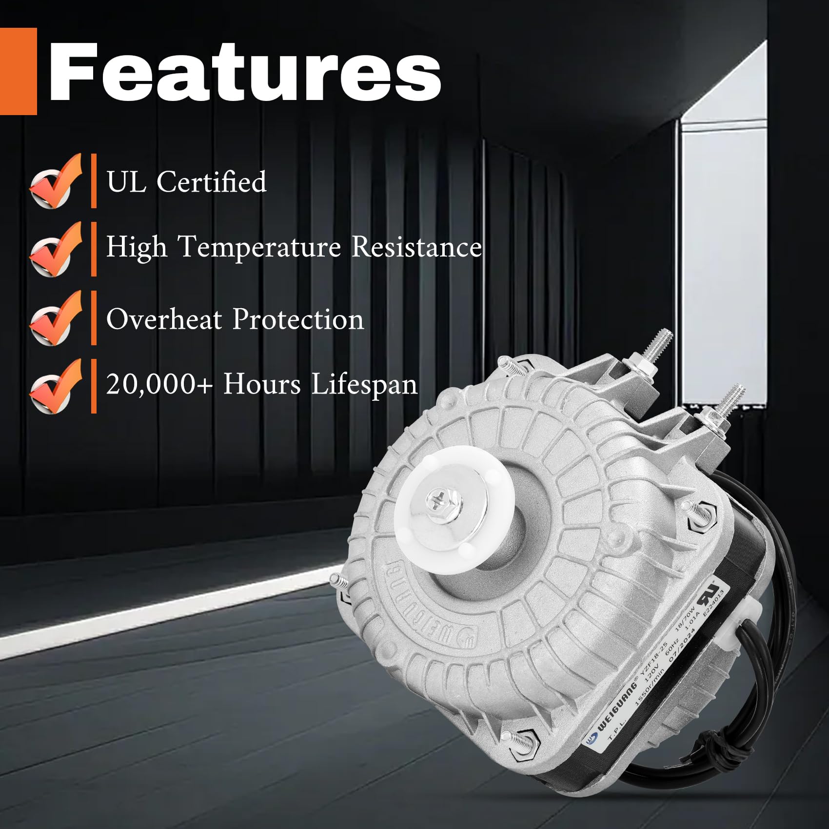 Micnce YZF18-25 motor at 1550 rpm supports consistent cooling in small equipment
