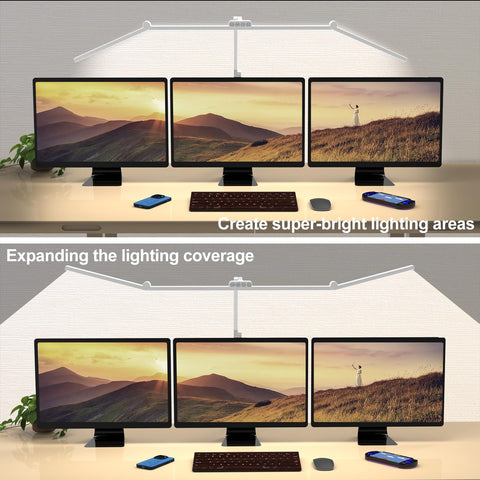 Micomlan angled-away 45-degree LEDs reduce screen glare while keeping desk surfaces well-lit.