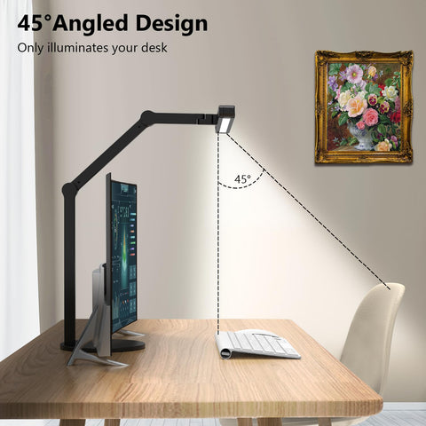 Micomlan Architect Desk Lamp 45-degree light delivers glare-free focus for work.