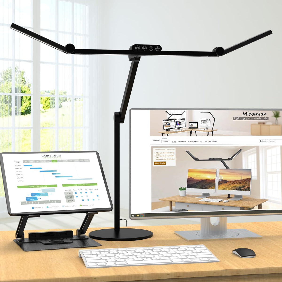Micomlan Architect Desk Lamp base provides stable support on any surface.