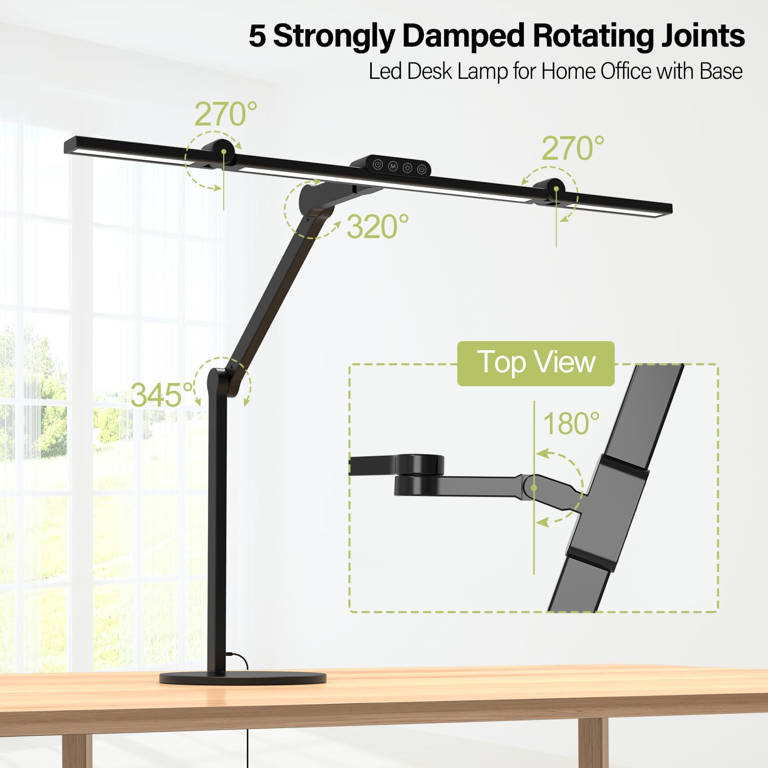 Micomlan Architect Desk Lamp smart sensor automatically adjusts brightness to room lighting.
