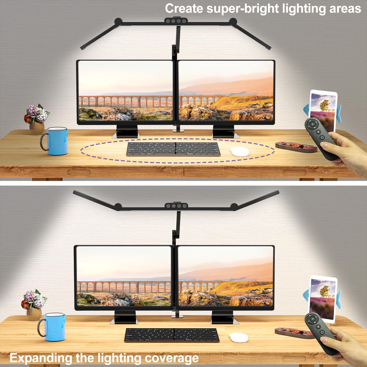Micomlan desk lamp with 7 joints enabling precise adjustable lighting for tasks.