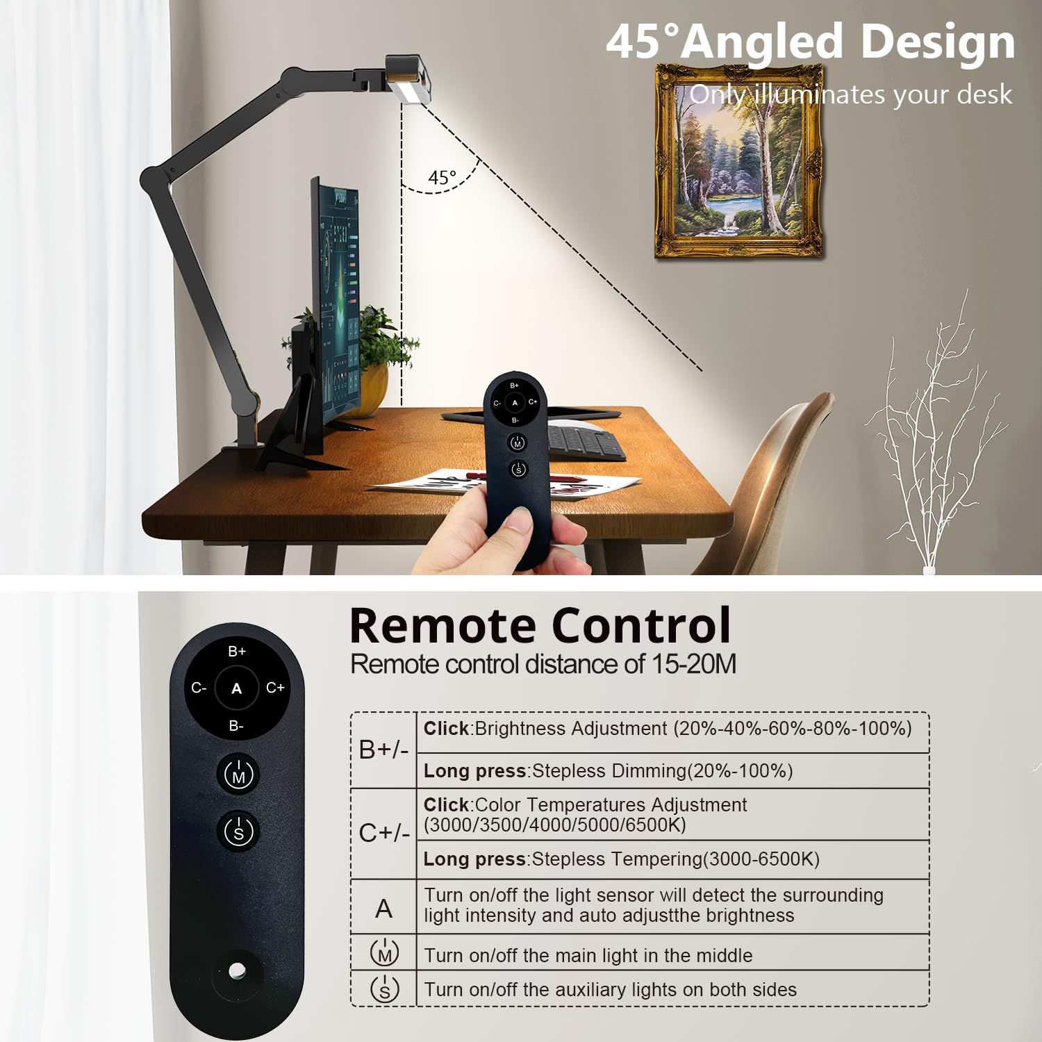 Micomlan desk lamp with high CRI delivers natural color rendering for crafts.