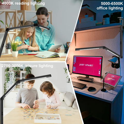 Micomlan desk lamp in daylight mode brightens a home office.