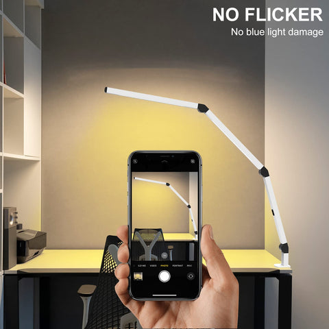 Micomlan desk lamp highlights dual light sources for even workspace illumination