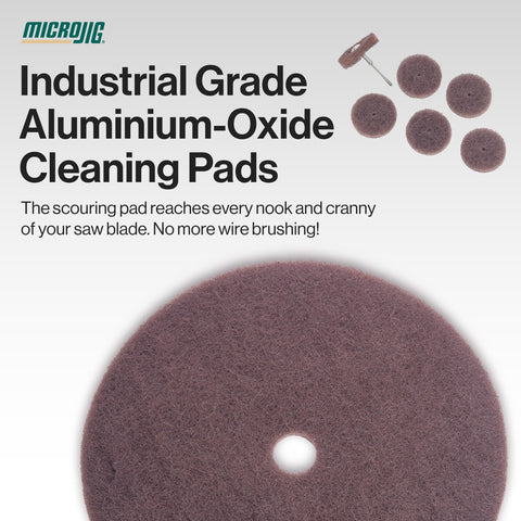 MICROJIG aluminum-oxide-discs remove stubborn residues without harsh solvents.