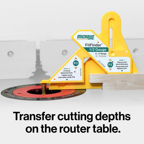 MICROJIG FitFinder bandsaw use for balanced stock centers