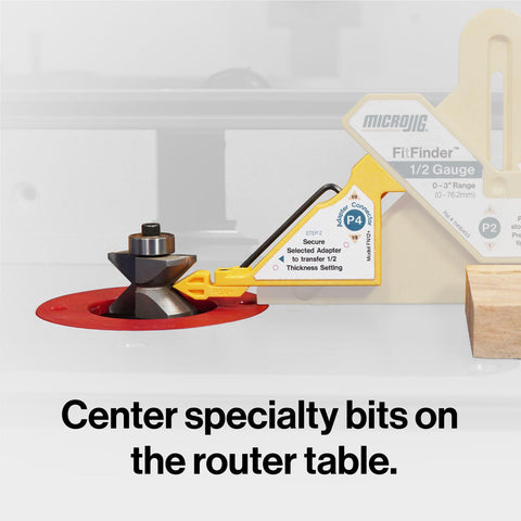 MICROJIG FitFinder P4 Adapter allows quick tip changes during projects.