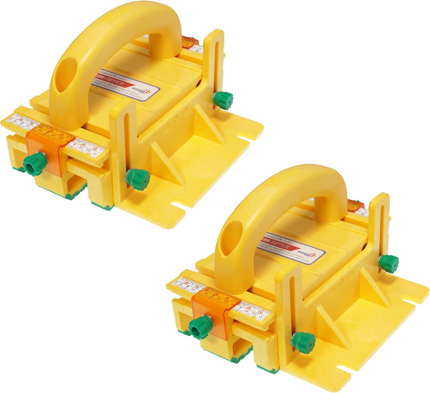 Microjig GRR-RIPPER+ Plus main body with Green-GRIP for secure workpiece control