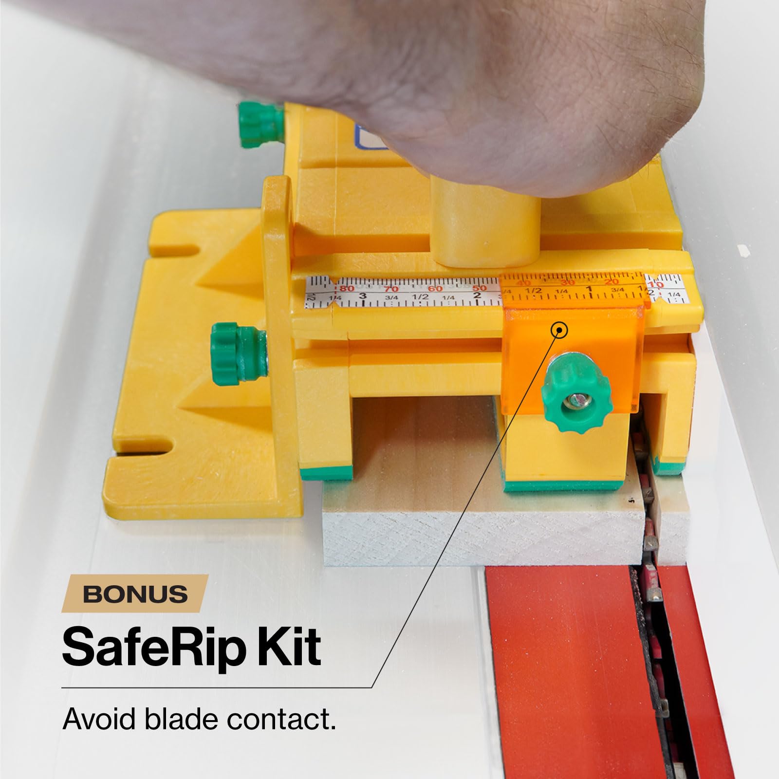 GRR-RIPPER Pro stabilizing plate increases contact area for small stock stability.