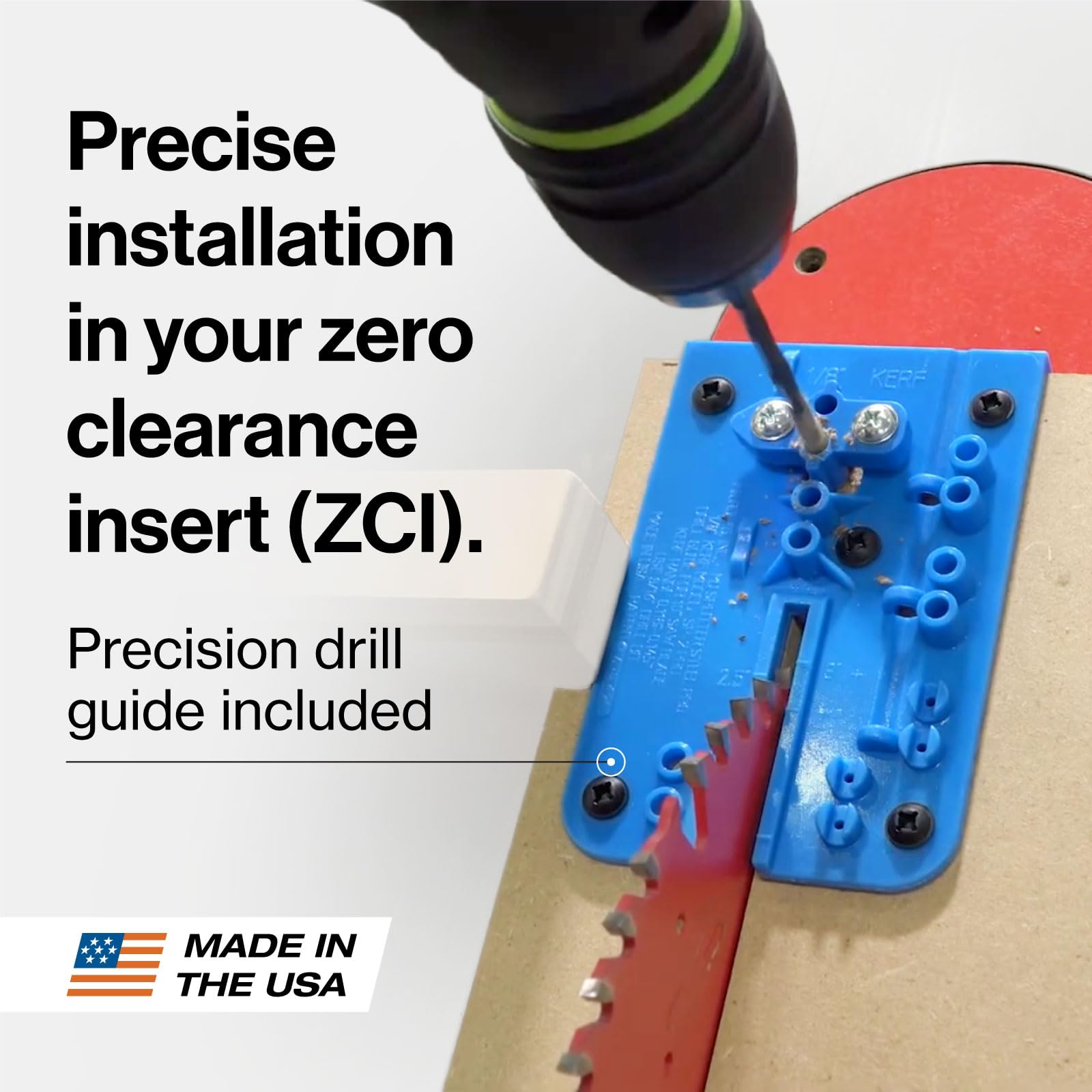 Included drill bit simplifies on-site setup of the splitter system.