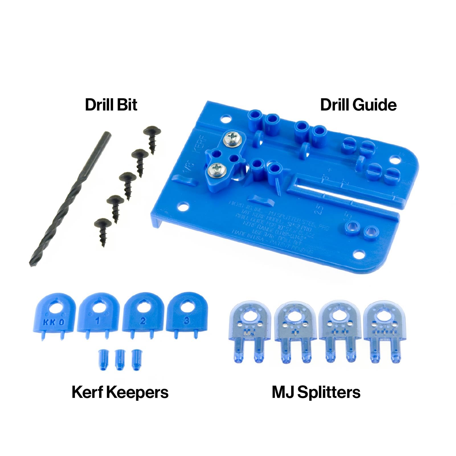 Screws and hardware enable secure installation of the Steel Pro kit.