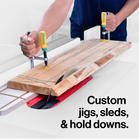MICROJIG MatchFit Dovetail Clamps building stops and fences.