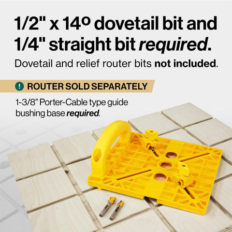 Grid on panel demonstration showing scalable dovetail tracks with the guide.