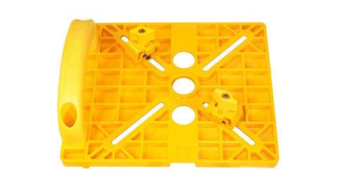MICROJIG MatchFit Grid Router Guide outer base enables precise 4-inch grid grooves.