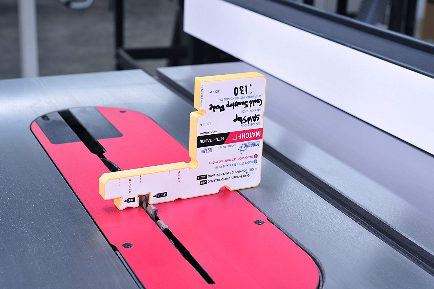 MICROJIG Matchfit SG-133 dovetail clamp groove template for grooves.