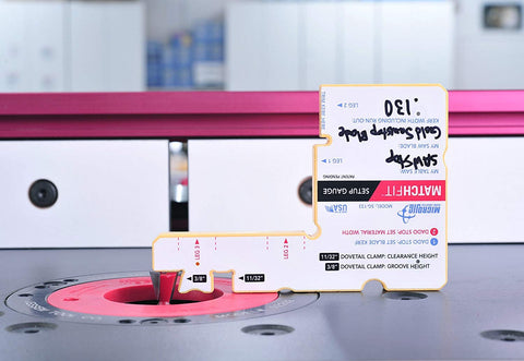 MICROJIG Matchfit SG-133 inlay squaring for exact dado width.