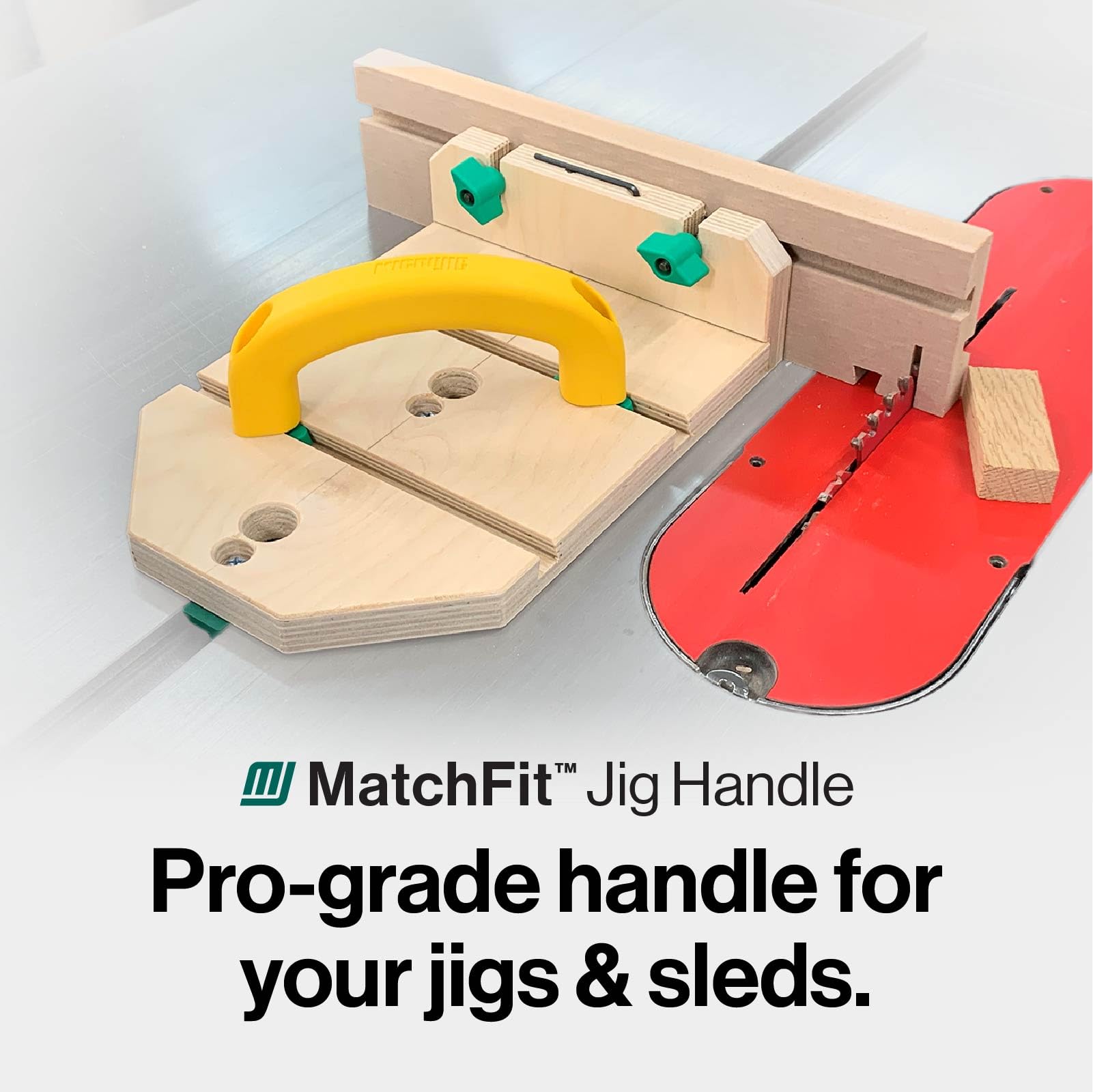 MICROJIG Zeroplay 360 Sled Kit drill template simplifies mounting accuracy.