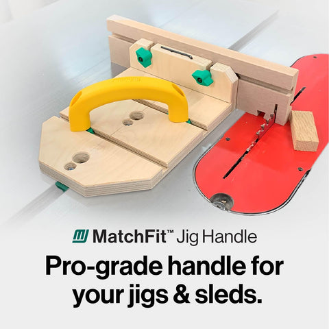 MICROJIG Zeroplay 360 Sled Kit drill template simplifies mounting accuracy.