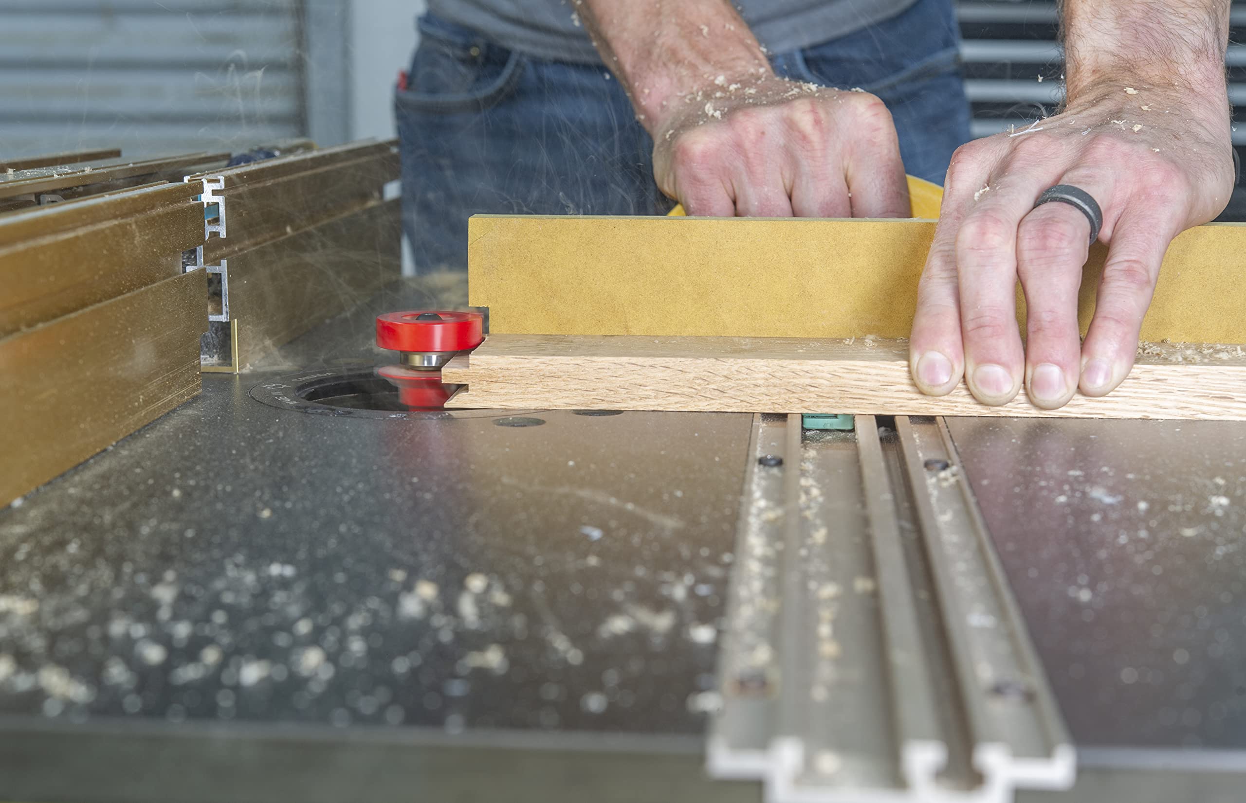 long sled designed for larger workpieces with zeroplay for consistent results