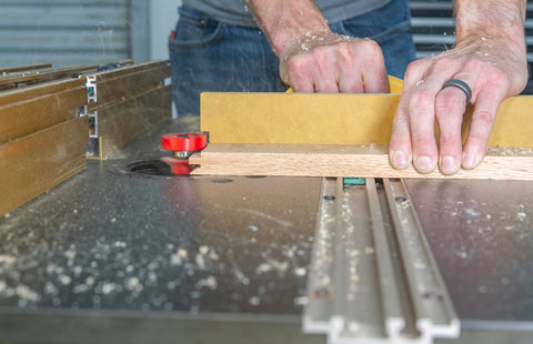 long sled designed for larger workpieces with zeroplay for consistent results