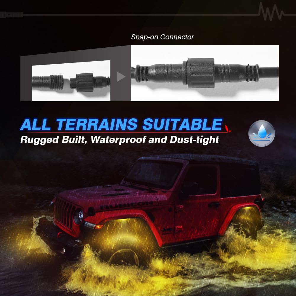 MICTUNING premium PVC housing provides waterproof and dust-tight protection.