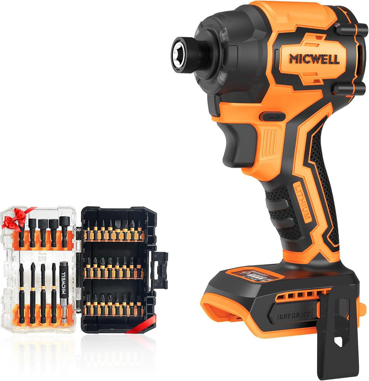 MICWELL cordless impact driver with brushless motor delivering high torque for tough fastenings.