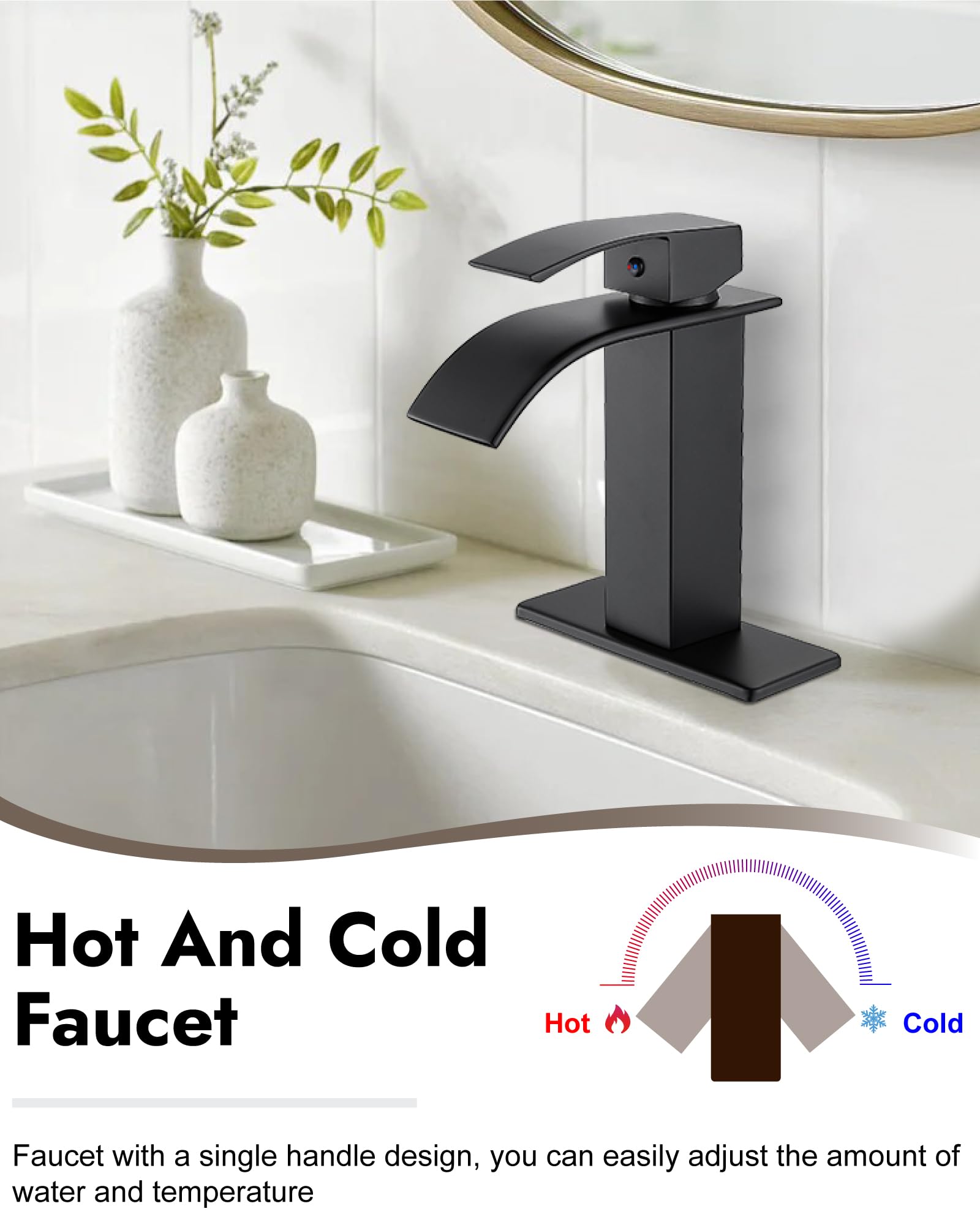 Midanya 304 stainless steel faucet for durable bathroom use