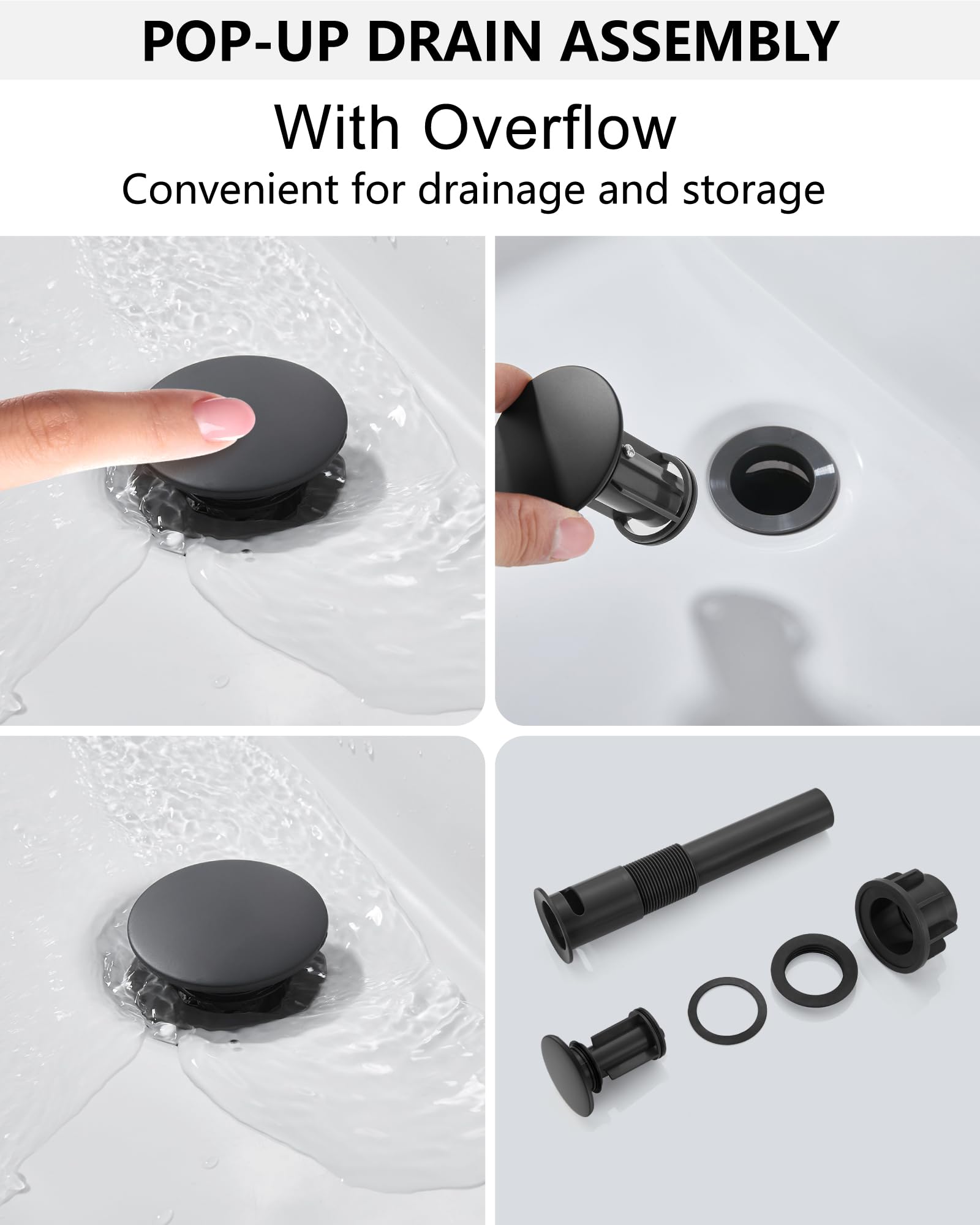 Midanya 1-hole installation option for compact sinks