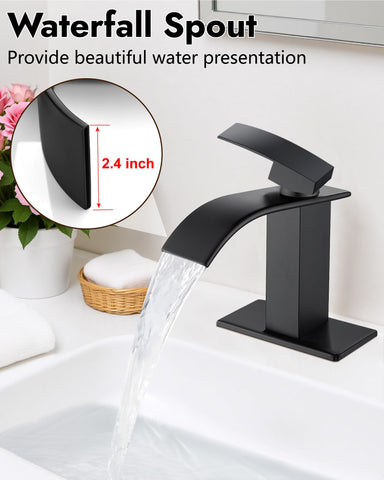 Midanya matte black finish faucet adds modern style and fingerprint resistance