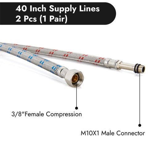 Midanya flexible hose under a sink demonstrates space efficiency