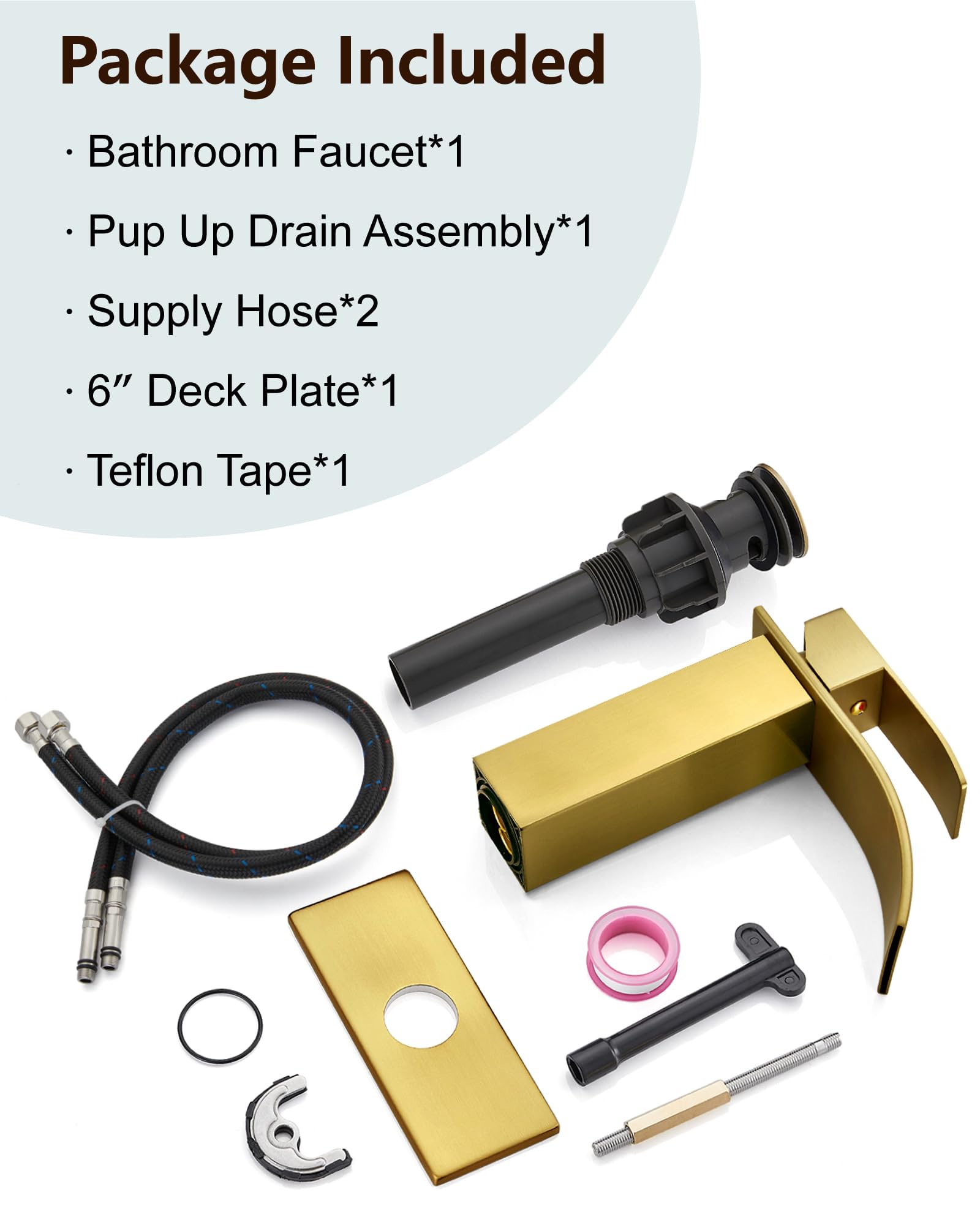 Midanya modern gold bathroom faucet complements contemporary and rustic decor